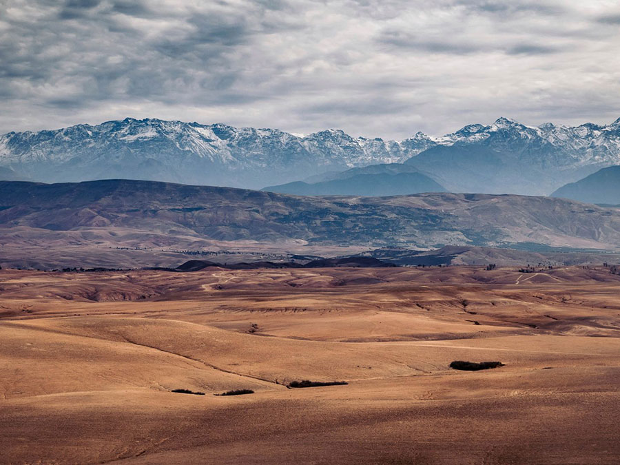 Agafay desert panoramic view