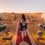 Luxury Sahara desert camp where you will stay during your Marrakech to Fes desert tour 3 days