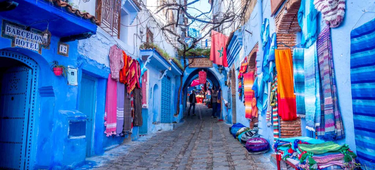 Chefchaouen blue Medina streets