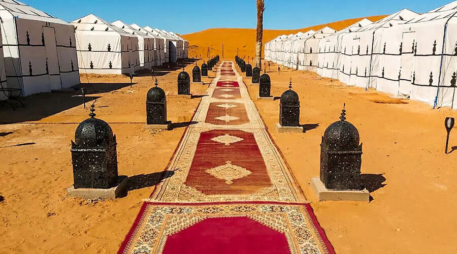 Sahara desert camp in Merzouga