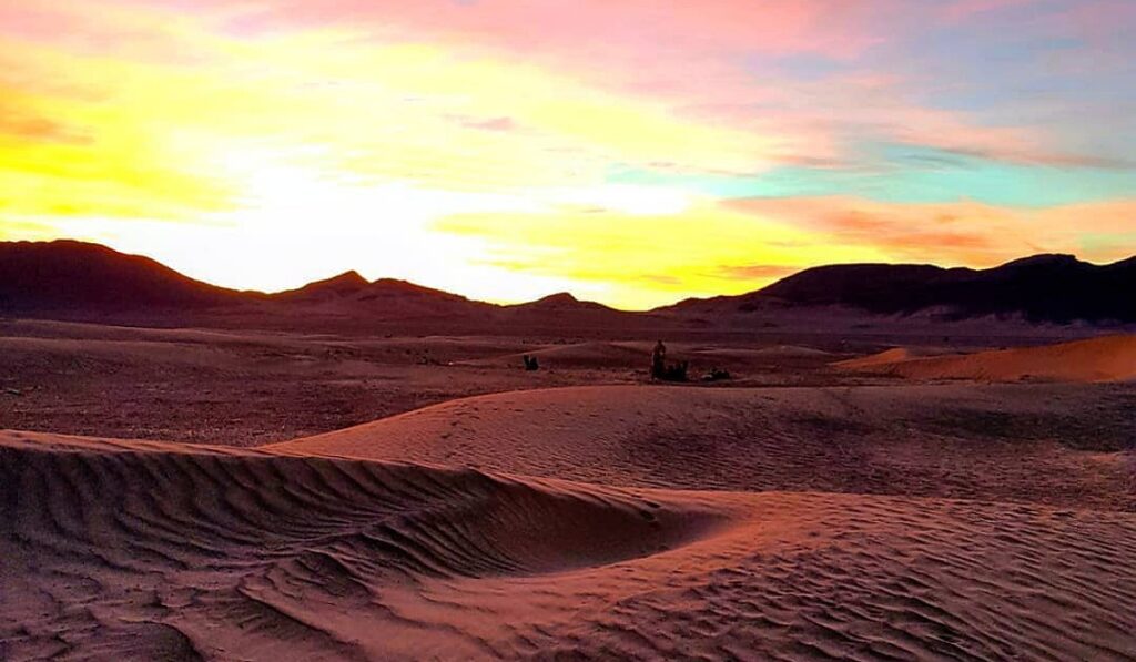 Sunset in Zagora Desert